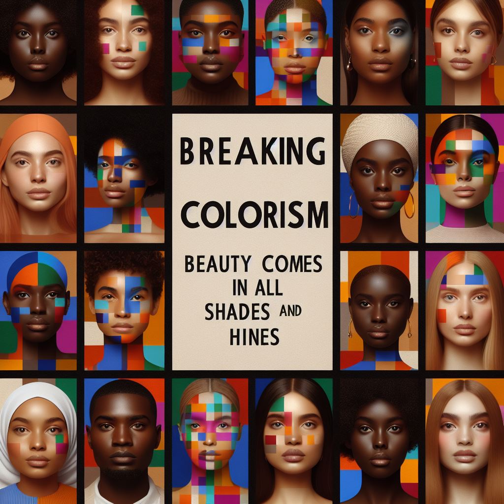 In this photo, it tells us how fairness obsession is not right. how colourism is bad and how beauty comes in all shades and sizes.